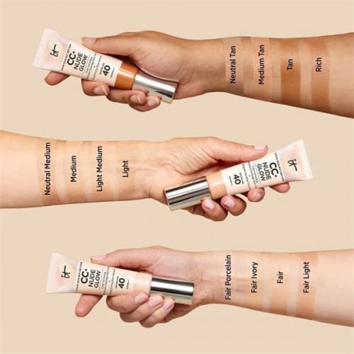 IT CC+ NUDE GLOW CREME CORRECTRICE SOIN TEINTE NEUTRAL MEDIUM SPF40 32ML